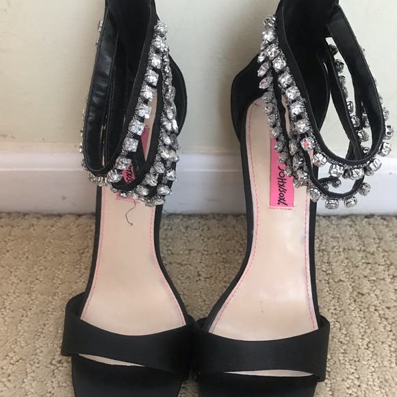 Betsy Johnson Satin Embellishment High Heel Sandal - Picture 5 of 7